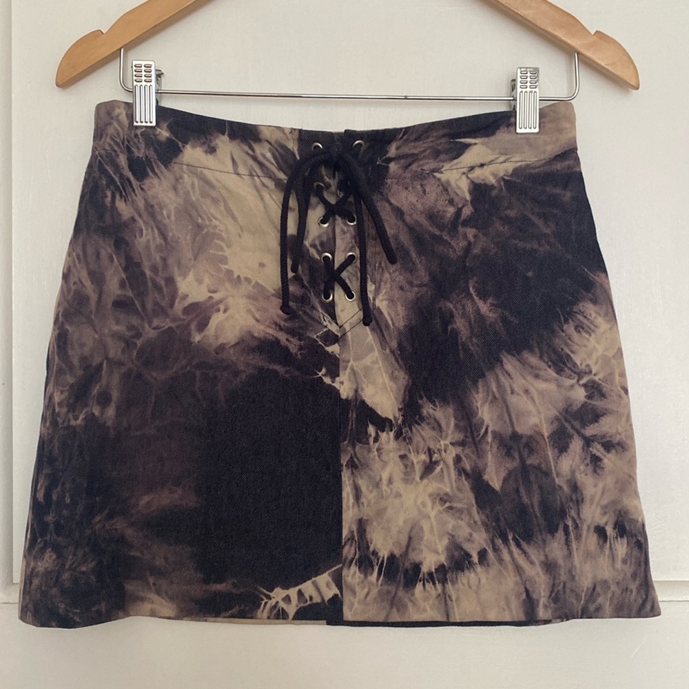 Celine tie-dye denim mini